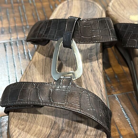 Orthaheel Layla II copper brown croc slides sandals 11 42 - Picture 8 of 8